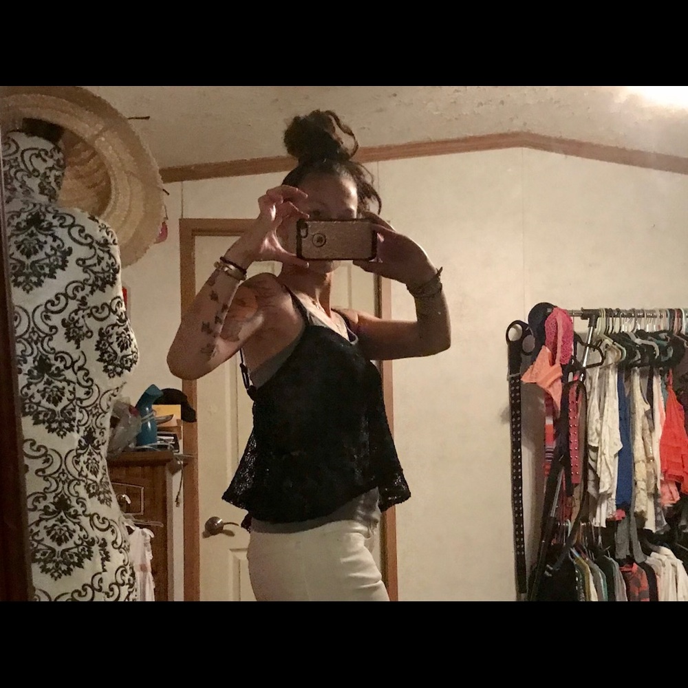 Liberty Love Lacey look black crop top tank! - Picture 8 of 8